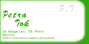 petra tok business card
